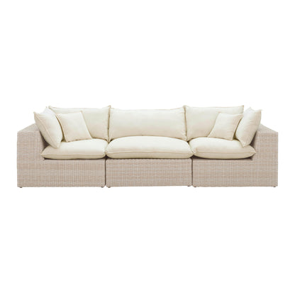 Grace Natural Wicker Outdoor Modular Sofa