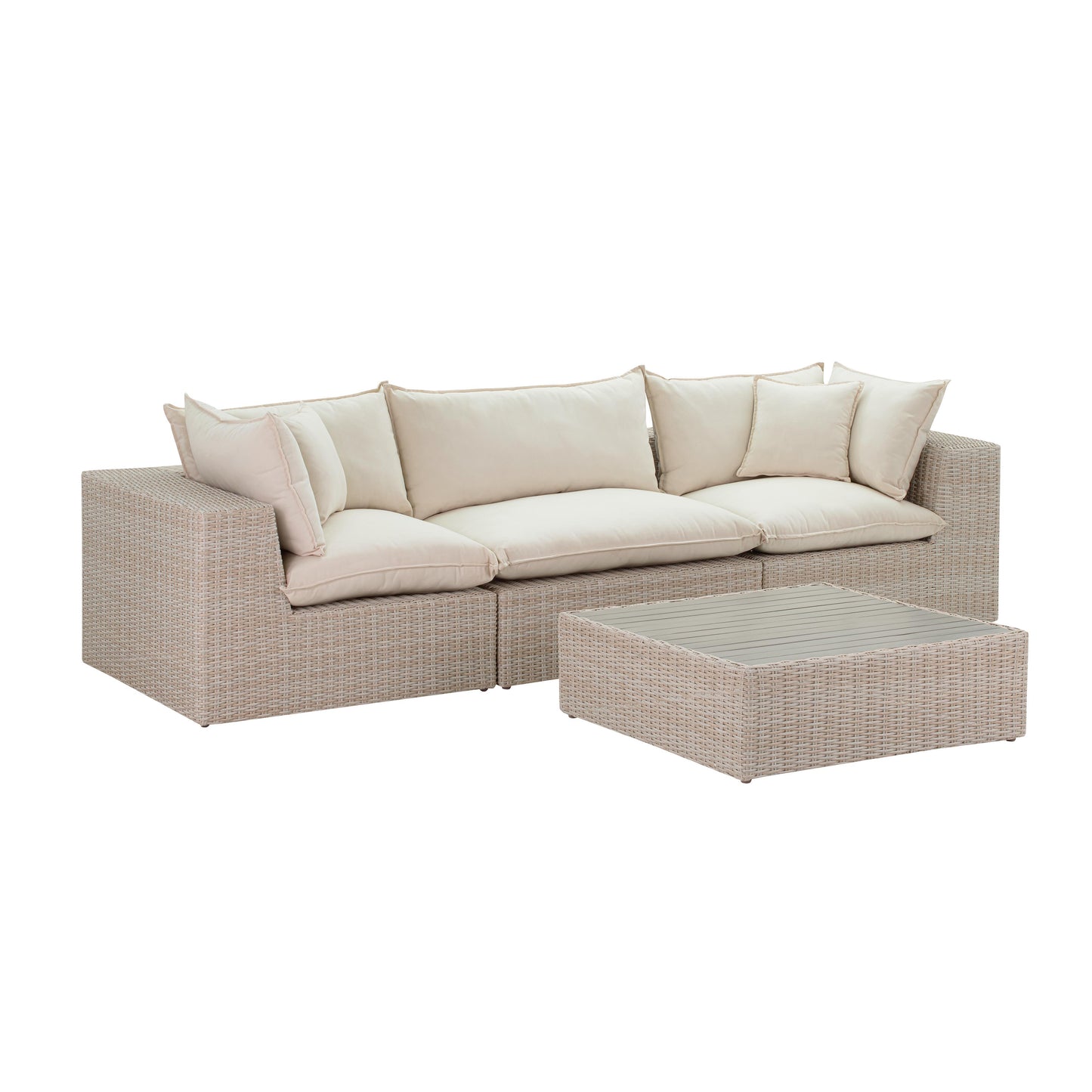 grace natural wicker outdoor modular sofa