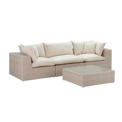 Grace Natural Wicker Outdoor Modular Sofa