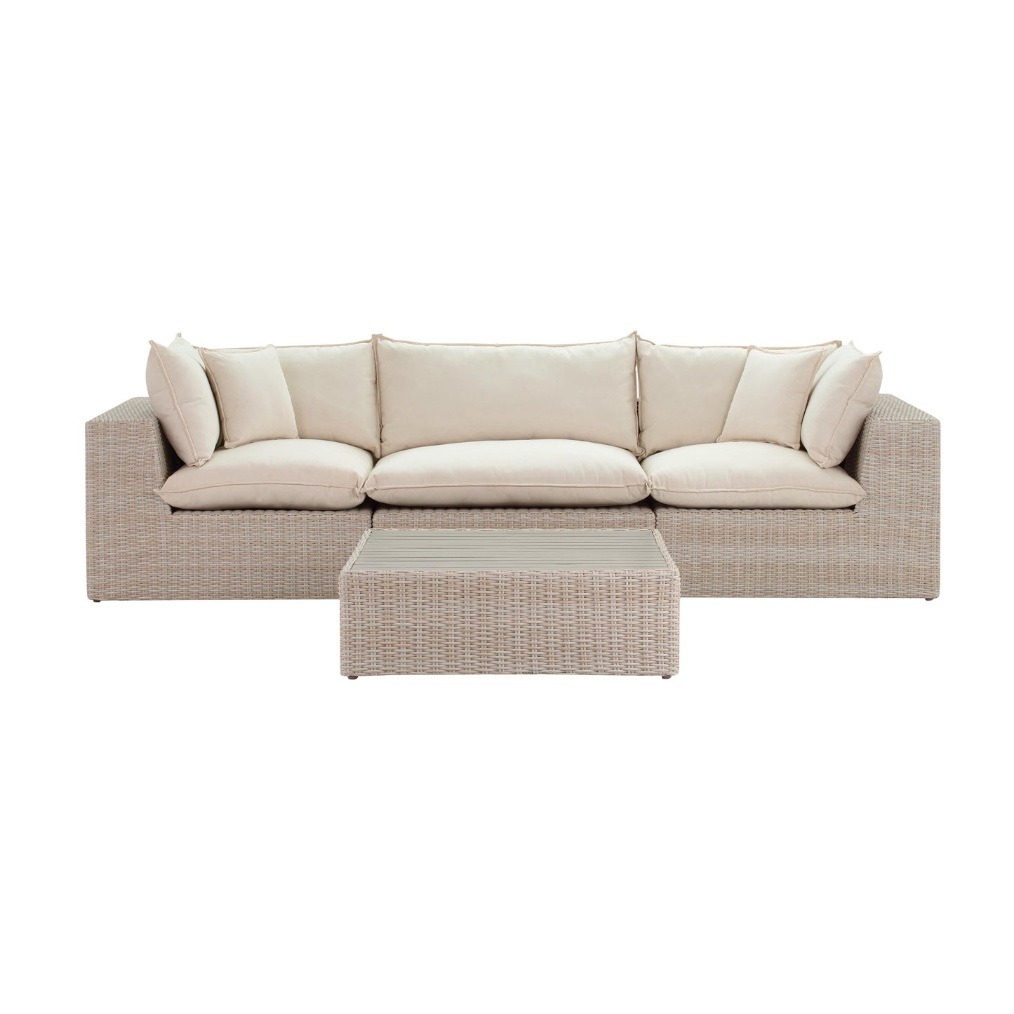 grace natural wicker outdoor modular sofa