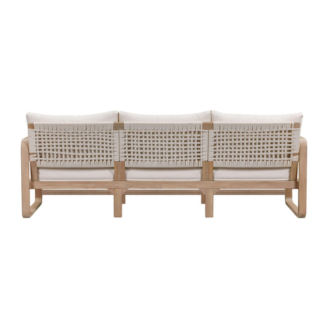 Camille Ravenna 84" Cream Performance Fabric Outdoor Sofa - image 3