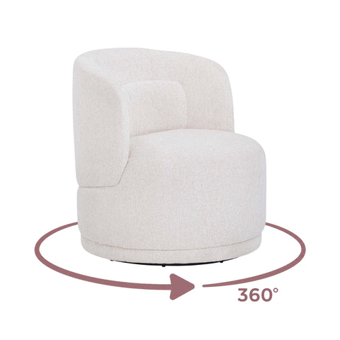 Leonie Navarre Textured Performance Fabric Swivel Accent Chair - image 8