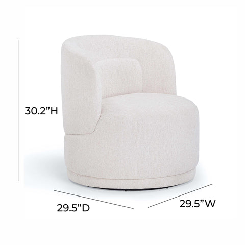 Leonie Navarre Textured Performance Fabric Swivel Accent Chair - image 9