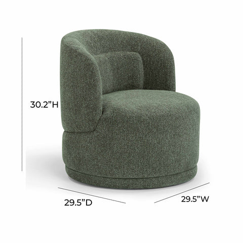 Leonie Navarre Textured Performance Fabric Swivel Accent Chair - image 8