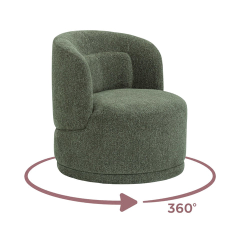 Leonie Navarre Textured Performance Fabric Swivel Accent Chair - image 7