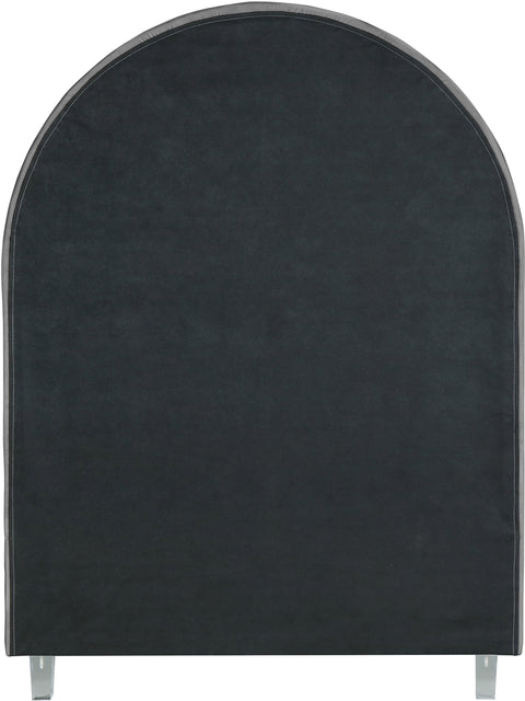 Ariel Grey Velvet Twin Bed T