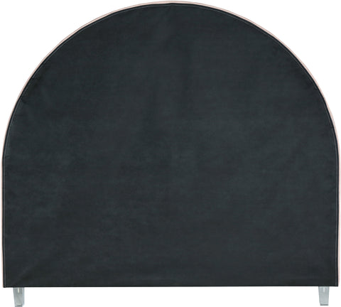 Ariel Pink Velvet Queen Bed Q