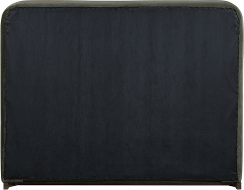 Mira Green / Brown Velvet Upholstered Full Bed, 1 Piece