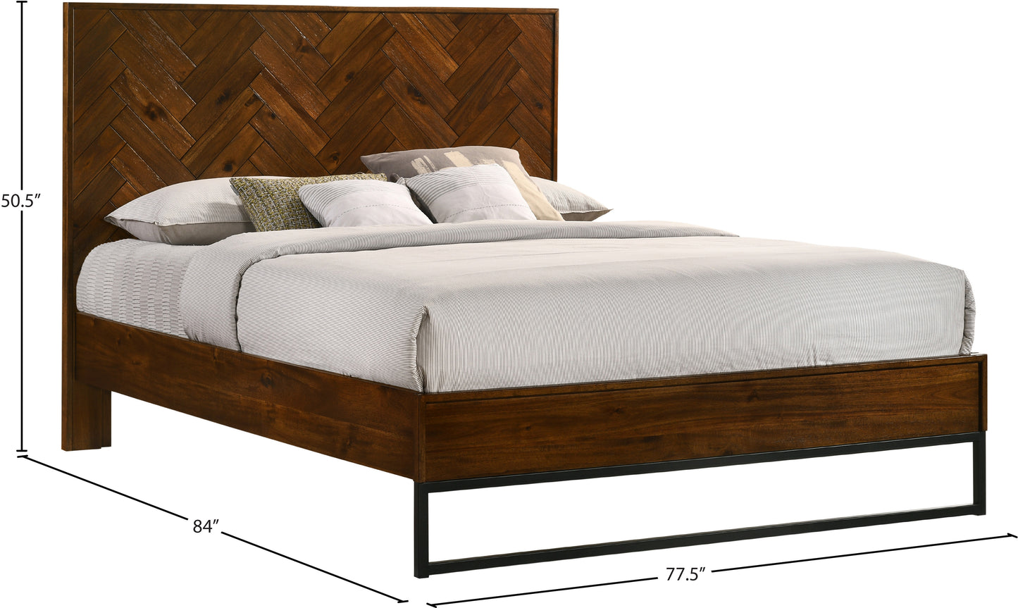 addison antique coffee king bed (3 boxes) k