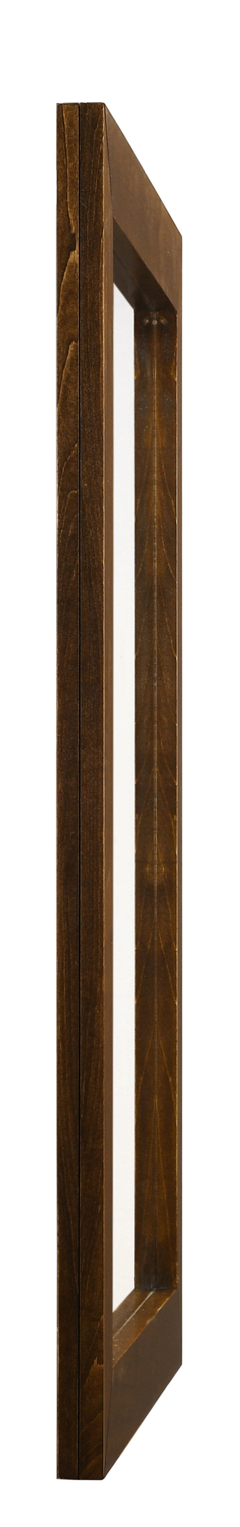 Monroe 35" Antique Coffee Wood Frame Mirror, 1 Piece