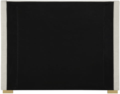 Flair Beige Linen Textured Fabric Full Bed (3 Boxes) F