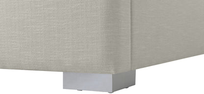 Flair Beige Linen Textured Fabric Full Bed (3 Boxes) F