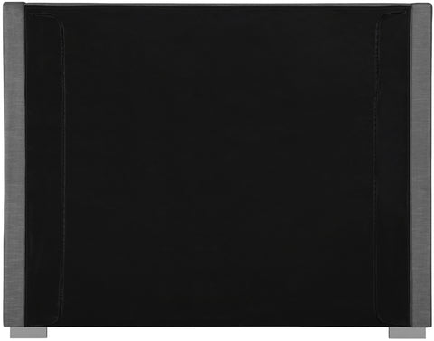 Flair Grey Linen Textured Fabric King Bed (3 Boxes) K