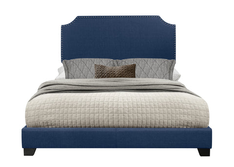 Kaylene QUEEN BED W/BLUE FABRIC,3A