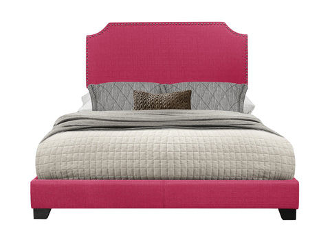Kaylene KING BED W/PINK FABRIC,3A