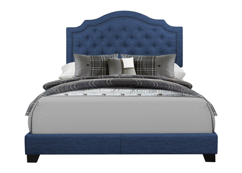 Alby KING BED W/BLUE FABRIC