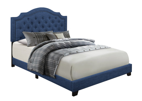 Alby KING BED W/BLUE FABRIC