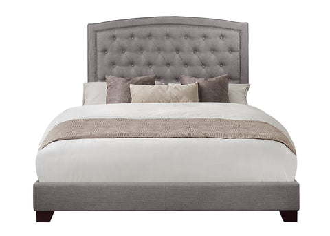 Helena QUEEN BED W/GREY FABRIC