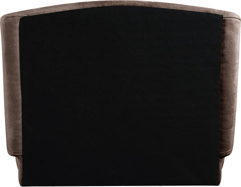 Farrah Brown Chenille Fabric Upholstered Twin Bed, 1 Piece (Style 2)