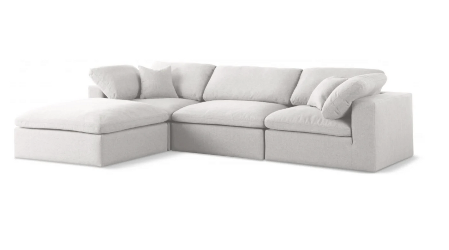 basil cream sectional