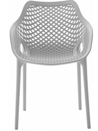 Jayce Grey Outdoor Patio Dining Arm Chair Grey (SET OF 4)