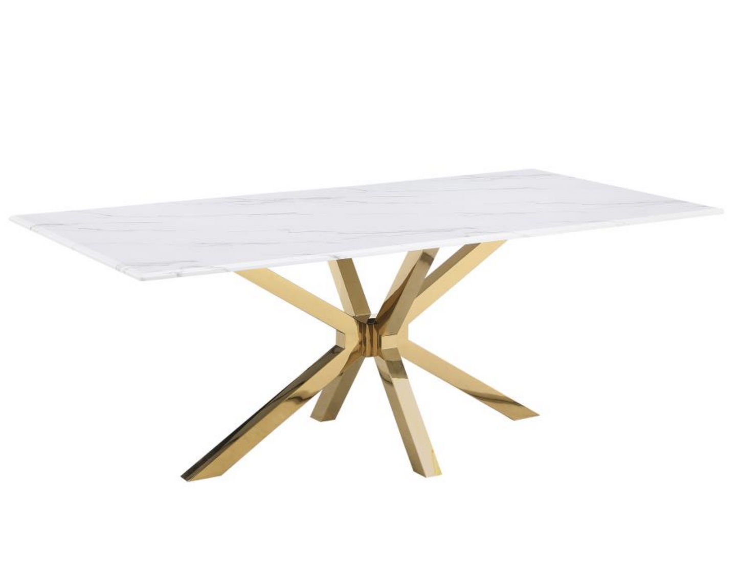 lara rectangular 79-inch faux marble dining table white price