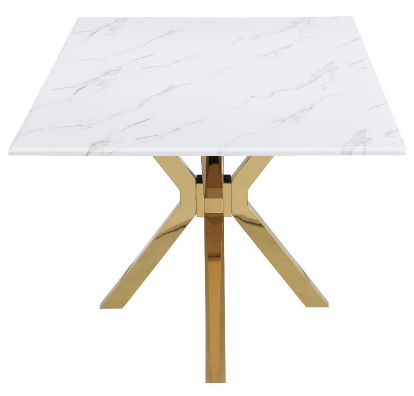 lara rectangular 79-inch faux marble dining table white price