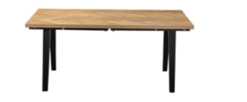 kiki natural w/iron 59" dining table