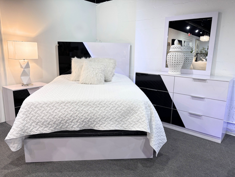 Miami High-Gloss Queen Bedroom Set