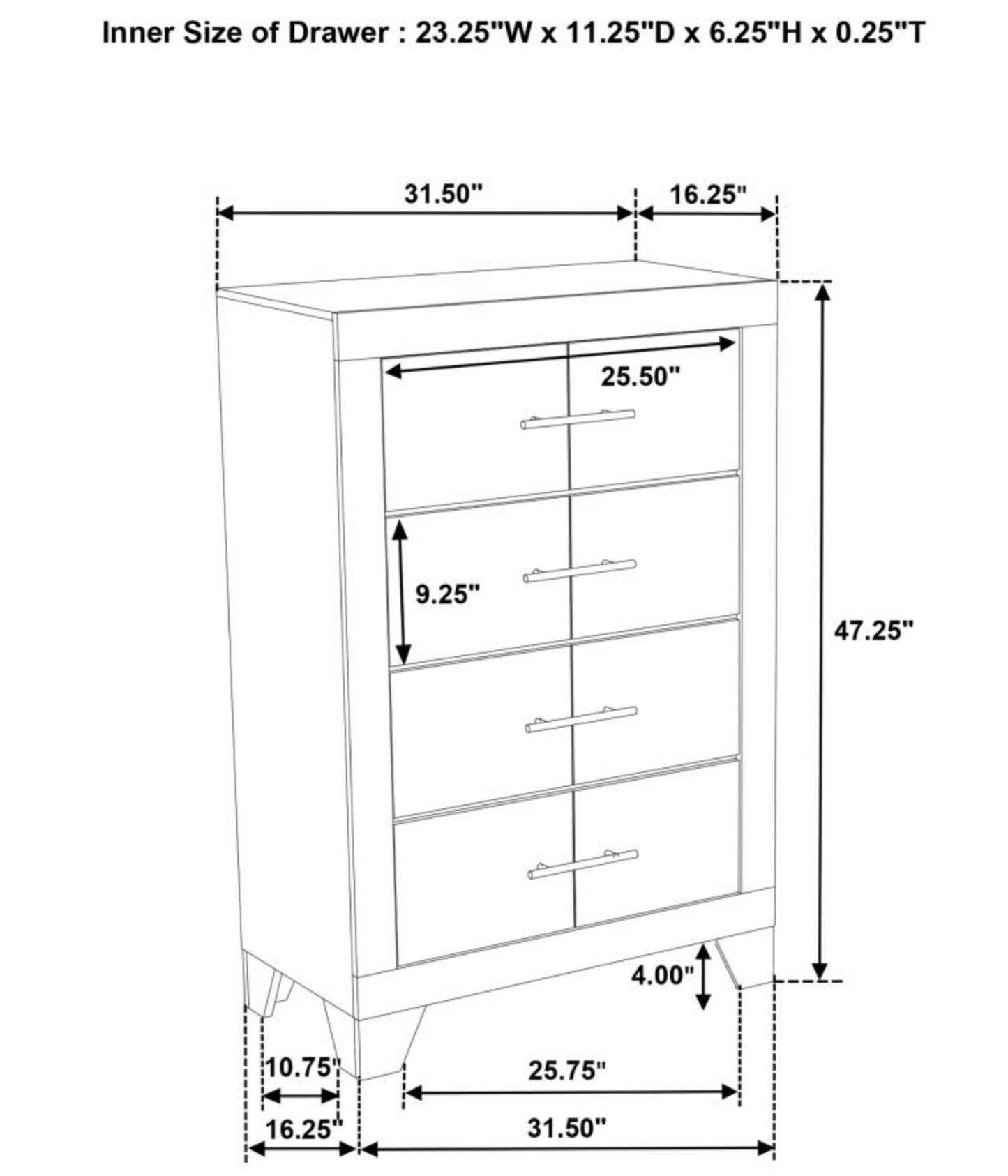 kimberly rustic cream chest