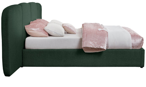 Sloane Green Boucle Fabric Upholstered King Bed, 1 Piece