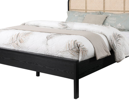 Abbington Black Ash Wood Full Bed (3 Boxes) F