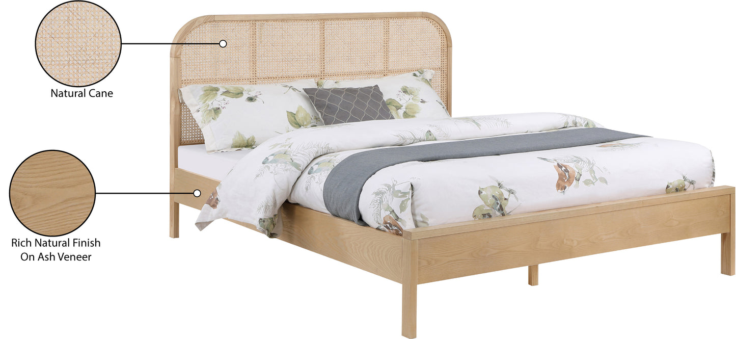 abbington natural ash wood full bed (3 boxes) f