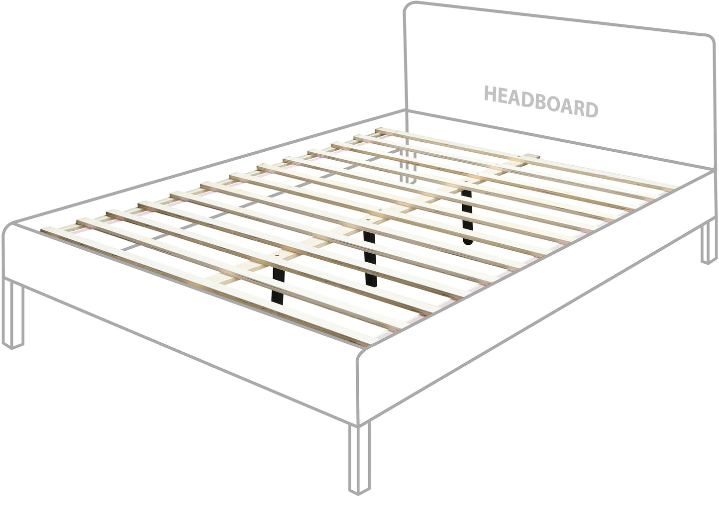 abbington natural ash wood full bed (3 boxes) f