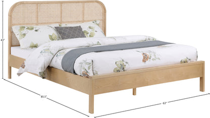 Abbington Natural Ash Wood Queen Bed (3 Boxes) Q