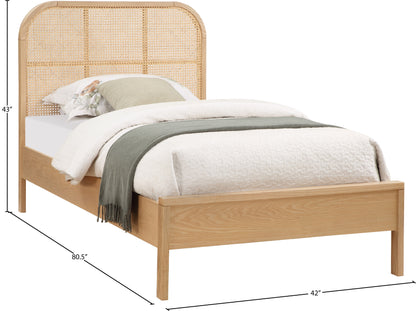 Abbington Natural Ash Wood Twin Bed (3 Boxes) T