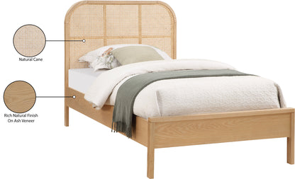 Abbington Natural Ash Wood Twin Bed (3 Boxes) T