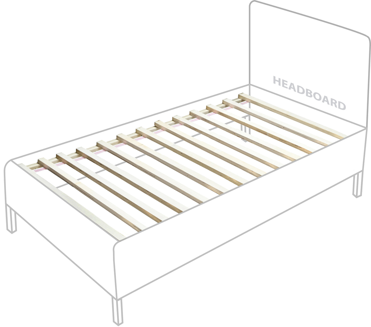 abbington natural ash wood twin bed (3 boxes) t