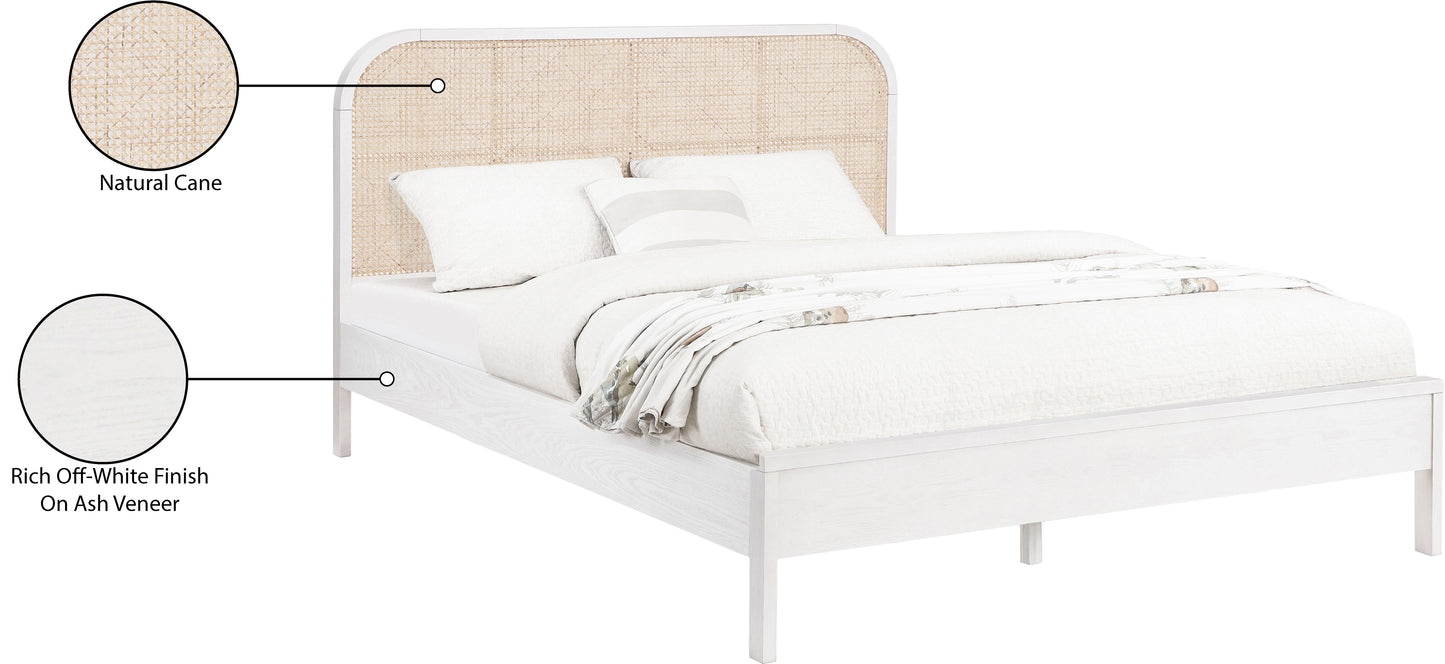 abbington white ash wood full bed (3 boxes) f