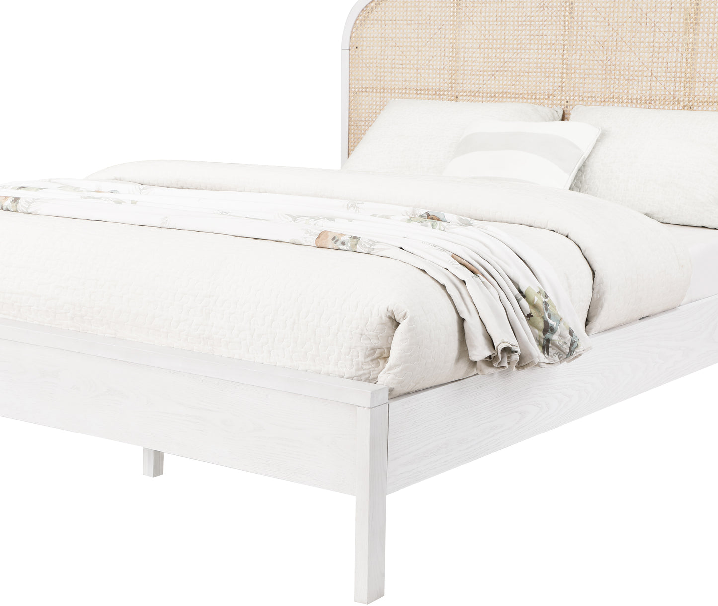 abbington white ash wood full bed (3 boxes) f