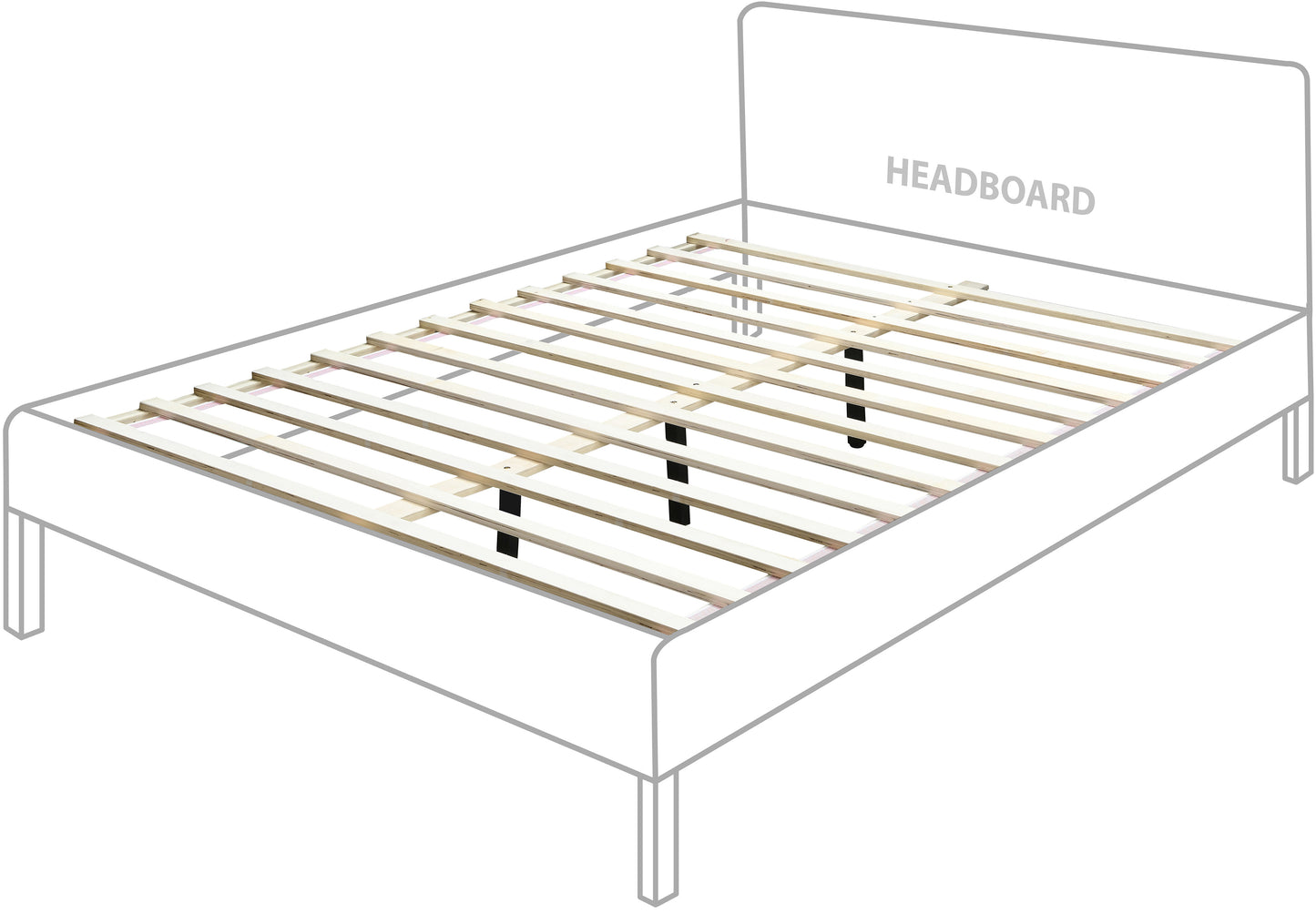 abbington white ash wood full bed (3 boxes) f