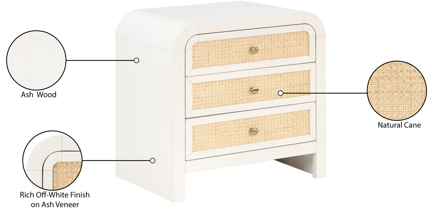 abbington white night stand ns