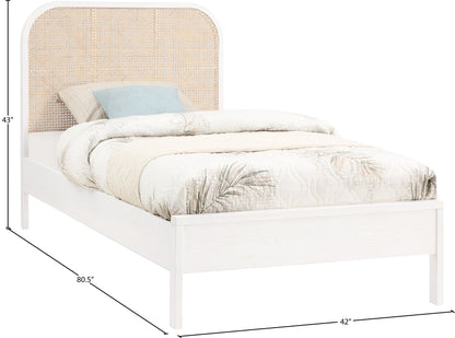 Abbington White Ash Wood Twin Bed (3 Boxes) T