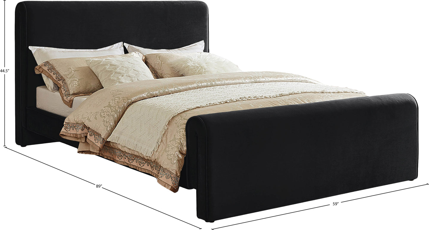 encore black velvet full bed (3 boxes) f