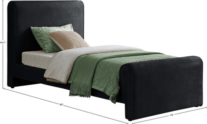 Encore Black Velvet Twin Bed (3 Boxes) T