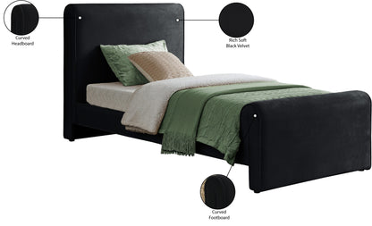 Encore Black Velvet Twin Bed (3 Boxes) T