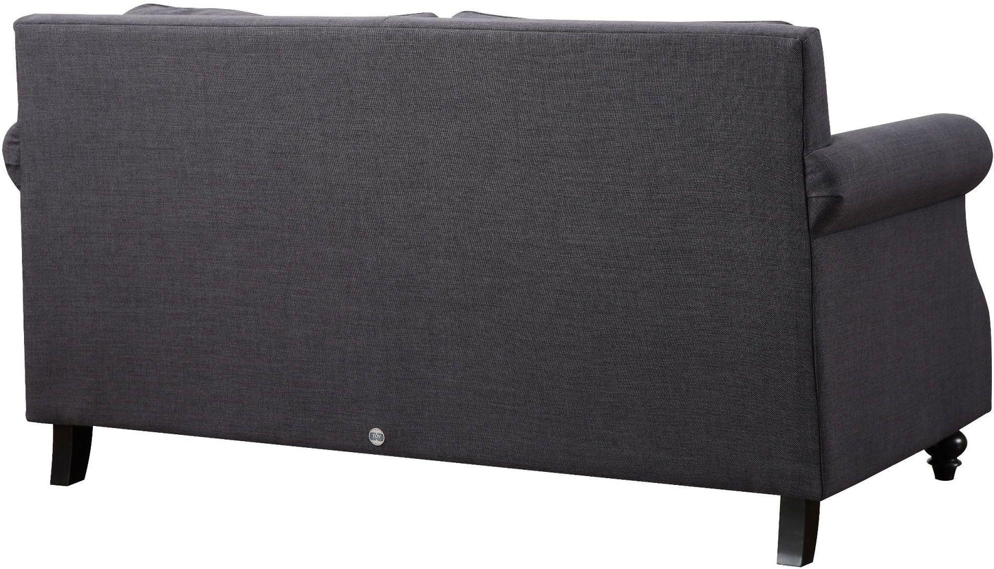 peele grey linen loveseat