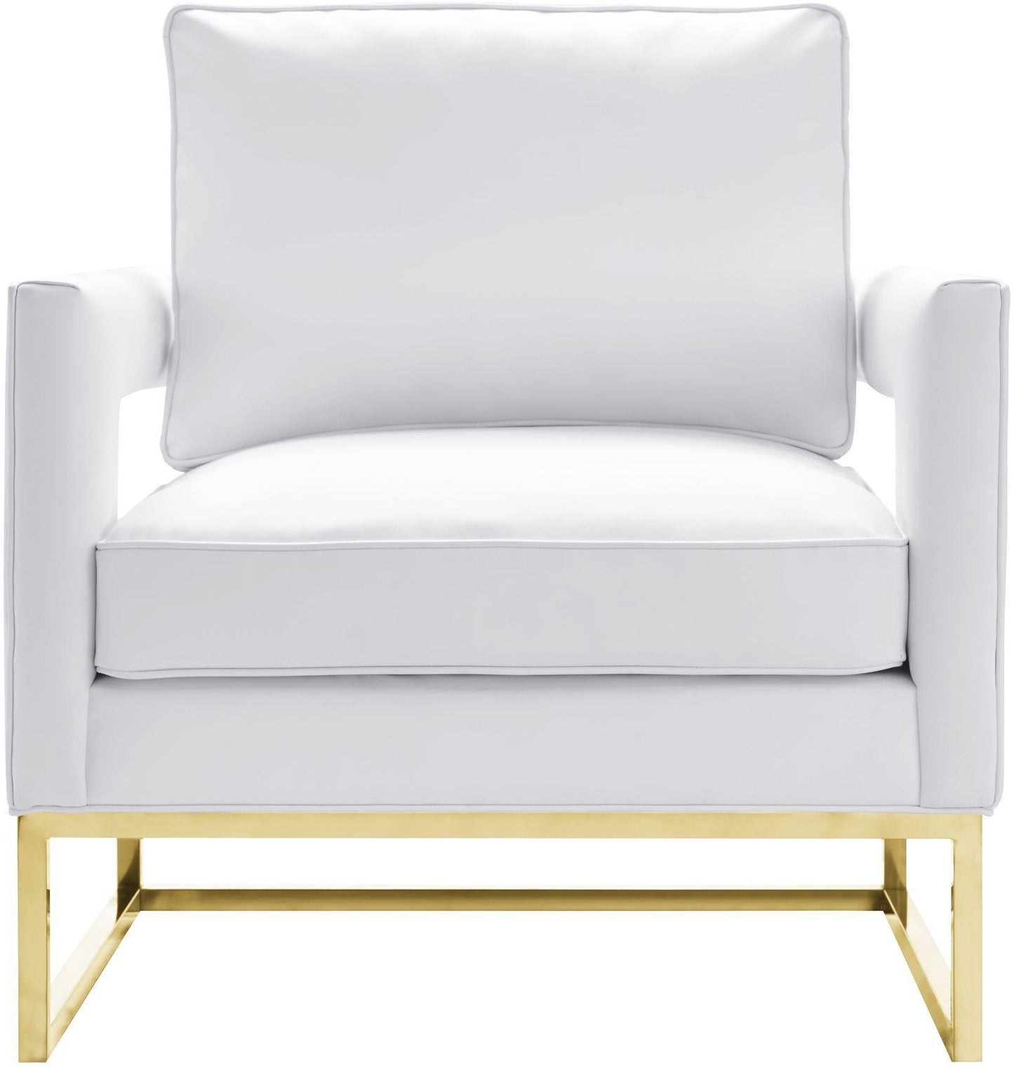 josephine white leather chair