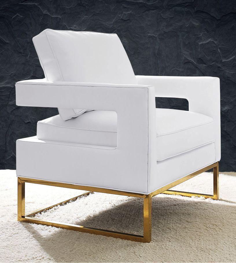 josephine white leather chair