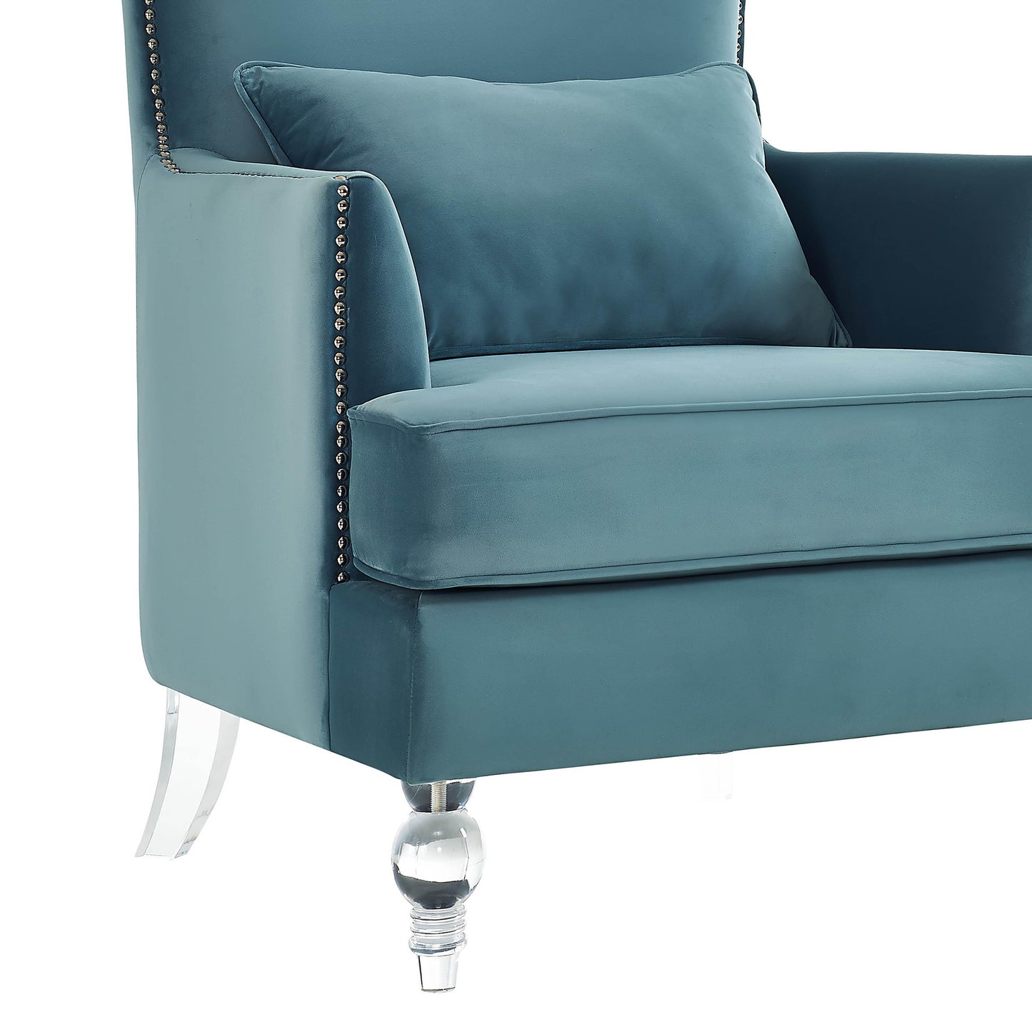 june sea blue tall chair